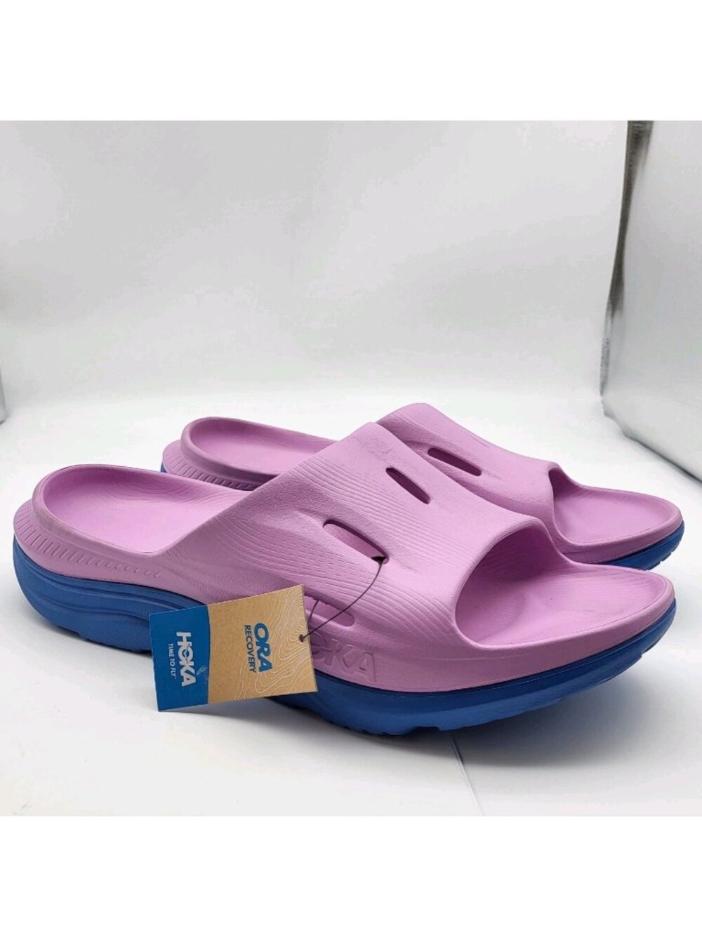 Hoka One One Ora Recovery Slide 3 Orthopedic Sandals Pink Blue Men 11 Womens 13